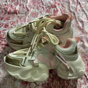 Japanese fashion pink chunky sneakers